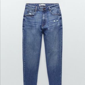 Zara slim high rise mom jeans